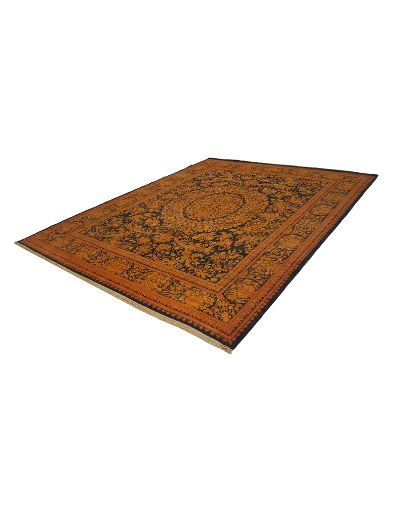 Pacific Classic 38066 Black Orange Traditional Hand Knotted Rug