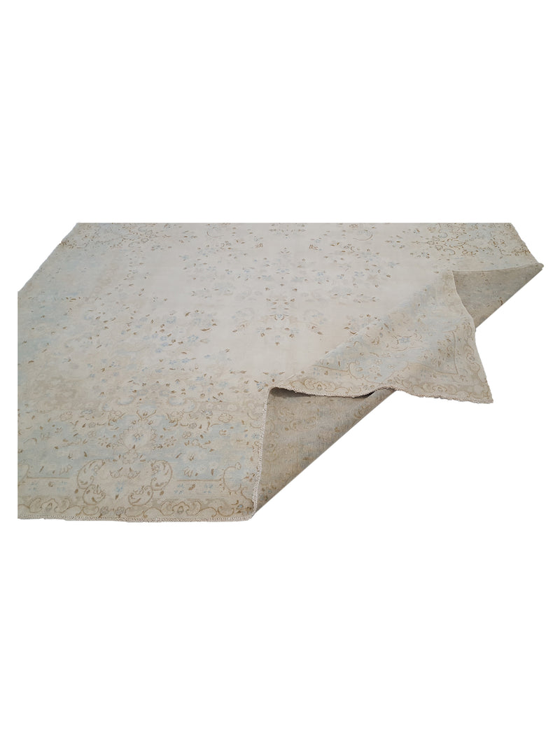 Pacific Kerman 38369 Beige Beige Traditional Hand Knotted Rug