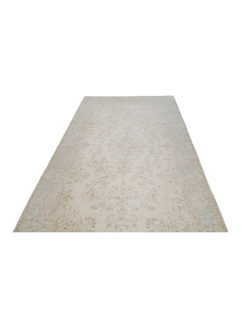 Pacific Kerman 38369 Beige Beige Traditional Hand Knotted Rug