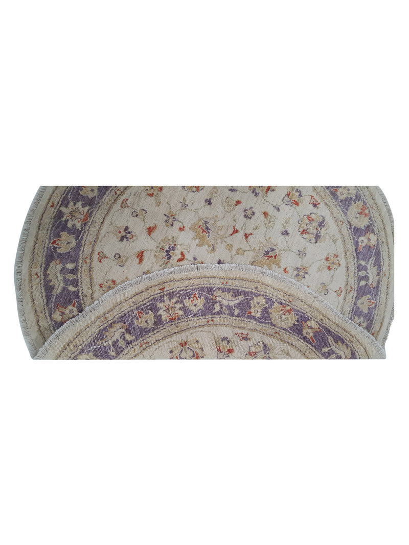 Pacific Ziegler 39200 Ivory Purple Transitional Hand Knotted Rug