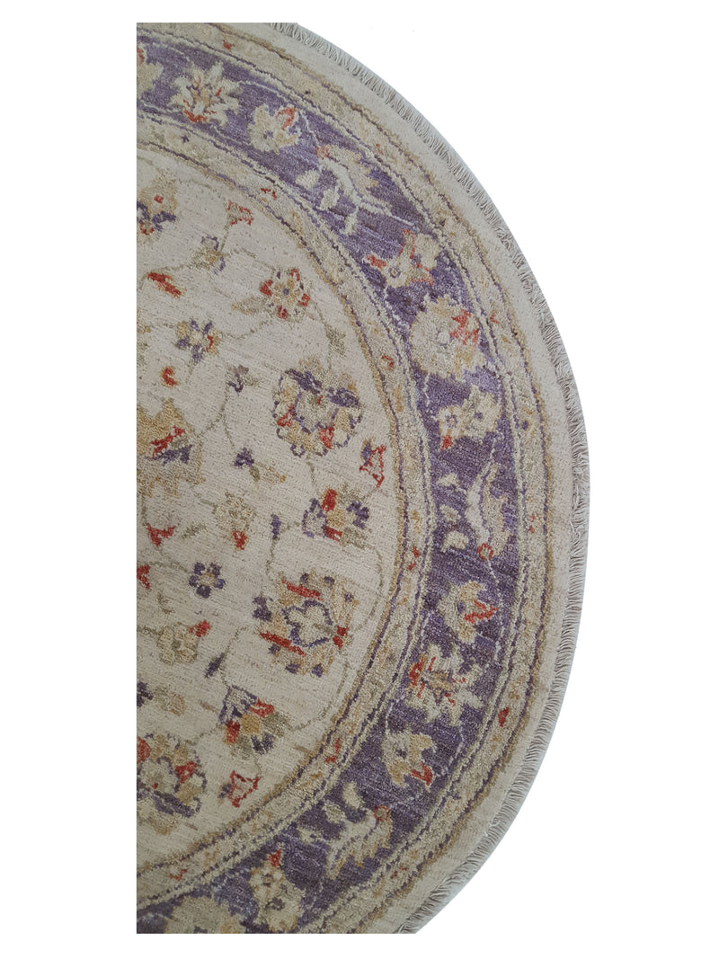 Pacific Ziegler 39200 Ivory Purple Transitional Hand Knotted Rug