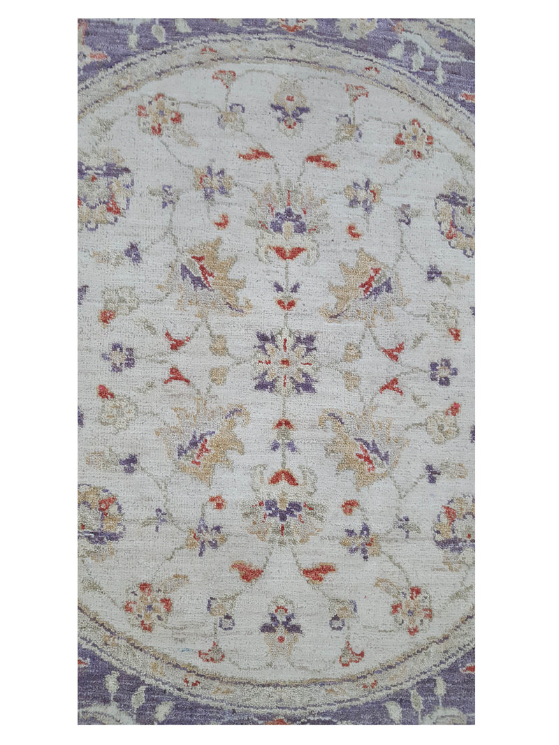 Pacific Ziegler 39200 Ivory Purple Transitional Hand Knotted Rug