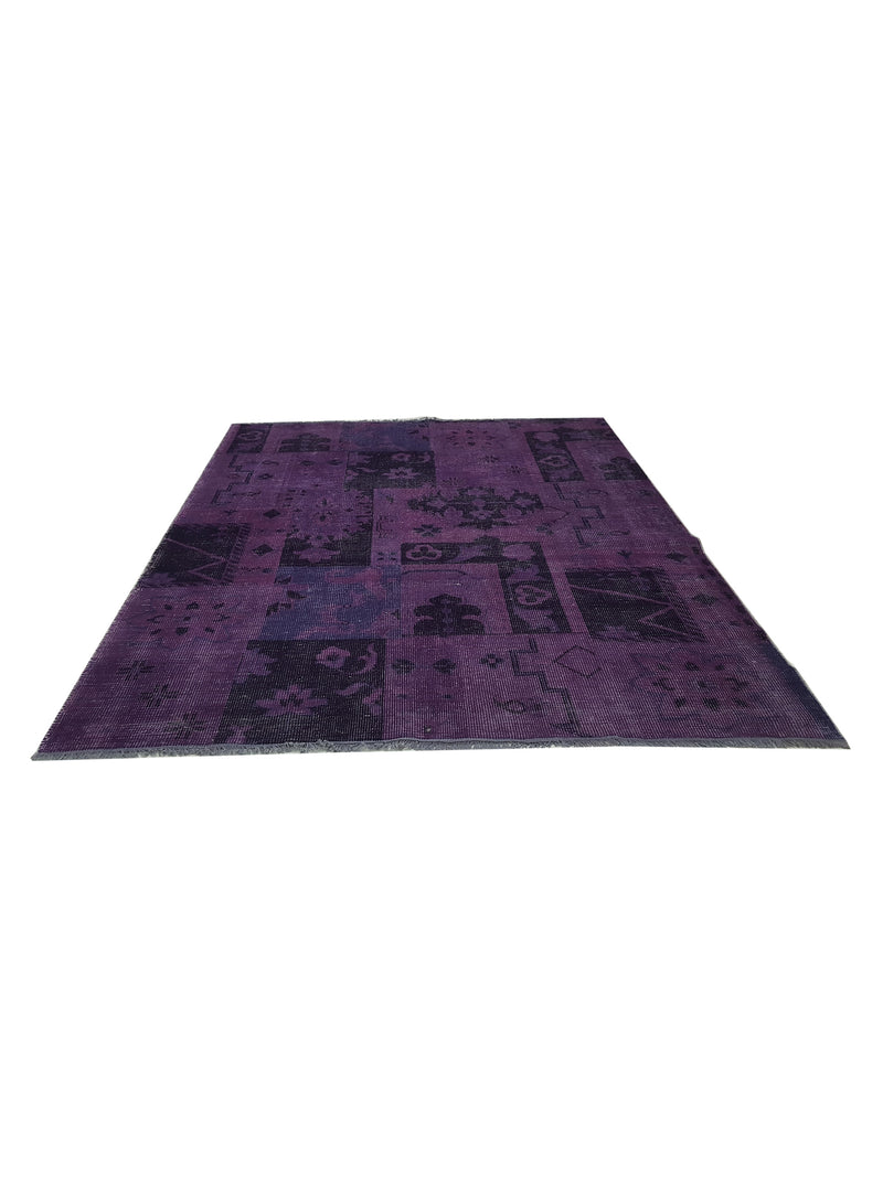 Pacific Vintage Revival 39253 Purple Black Vintage Hand Knotted Rugs