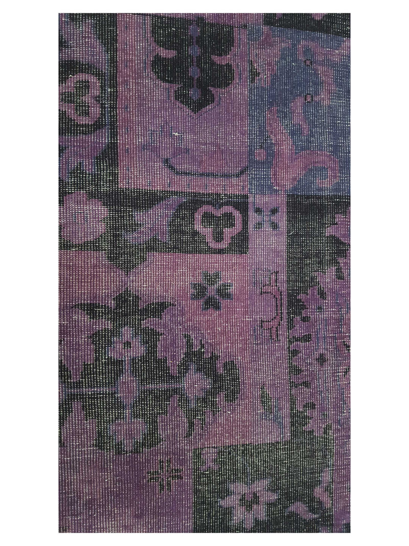 Pacific Vintage Revival 39253 Purple Black Vintage Hand Knotted Rugs