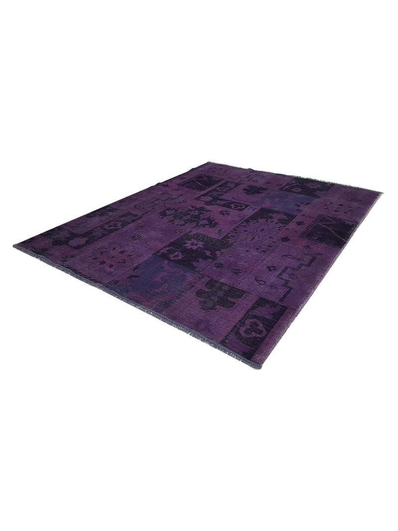 Pacific Vintage Revival 39253 Purple Black Vintage Hand Knotted Rugs
