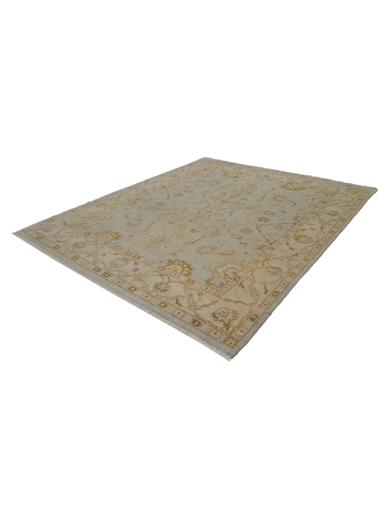 Pacific Angora 39269 Lt.Blue Cream Transitional Hand Knotted Rug