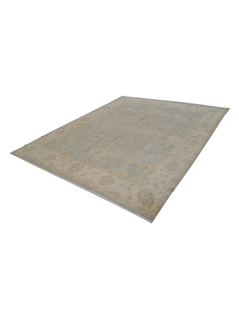 Pacific Angora 39277 Lt.Blue Cream Traditional Hand Knotted Rug