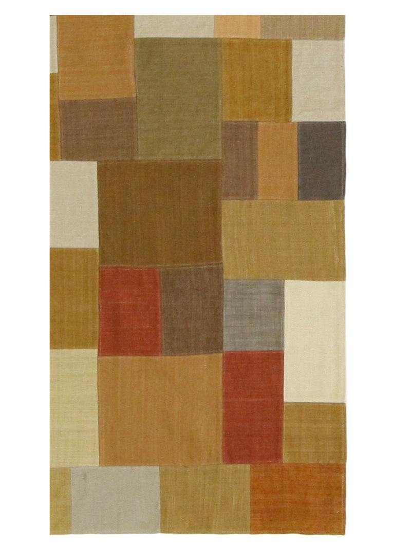 Pacific Patch Flatweave 39338 Multi Multi Patchwork Hand Knotted Rug
