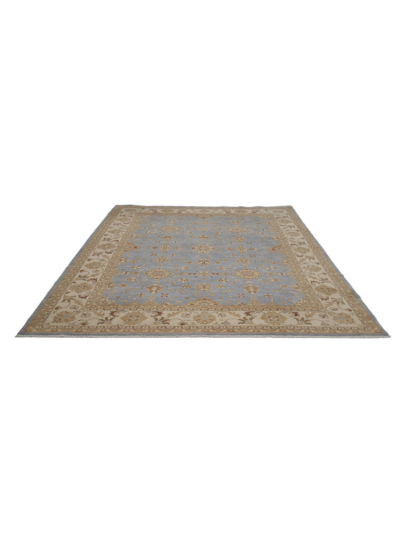 Pacific Ziegler 39443 Blue Ivory Transitional Hand Knotted Rug