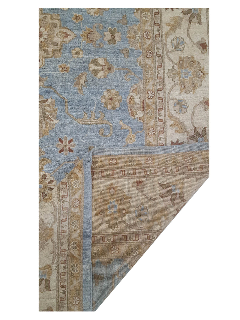 Pacific Ziegler 39443 Blue Ivory Transitional Hand Knotted Rug