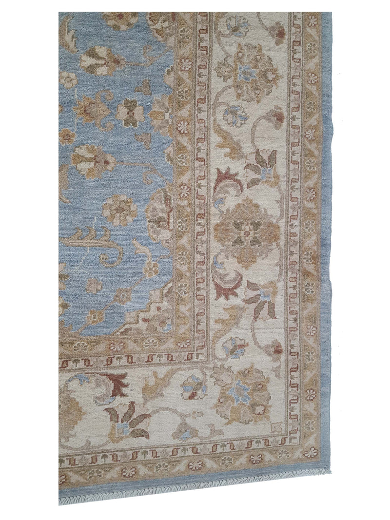 Pacific Ziegler 39443 Blue Ivory Transitional Hand Knotted Rug