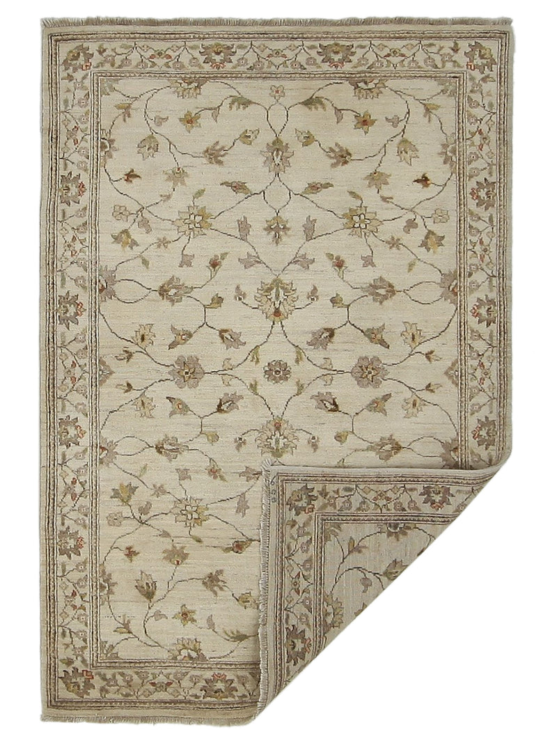 Pacific Ziegler 39455 Ivory Ivory Transitional Hand Knotted Rug