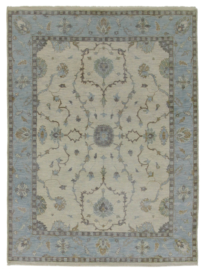 Pacific Angora Ivory Blue Traditional
