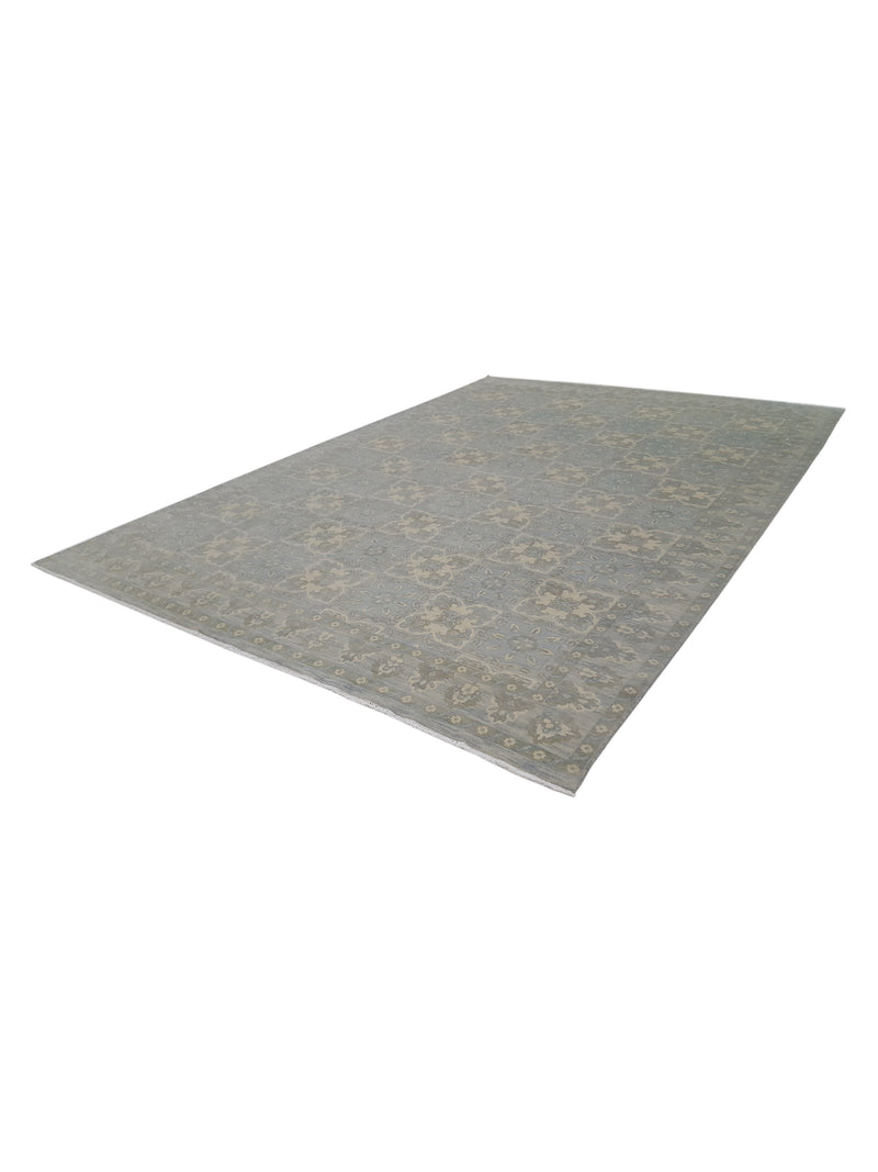 Pacific Khotan 39545 Beige Green Transitional Hand Knotted Rug