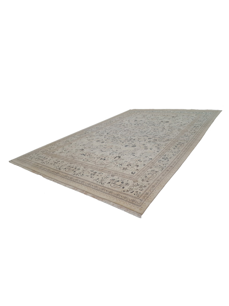 Pacific Classic 39612 Ivory Blue Traditional Hand Knotted Rug