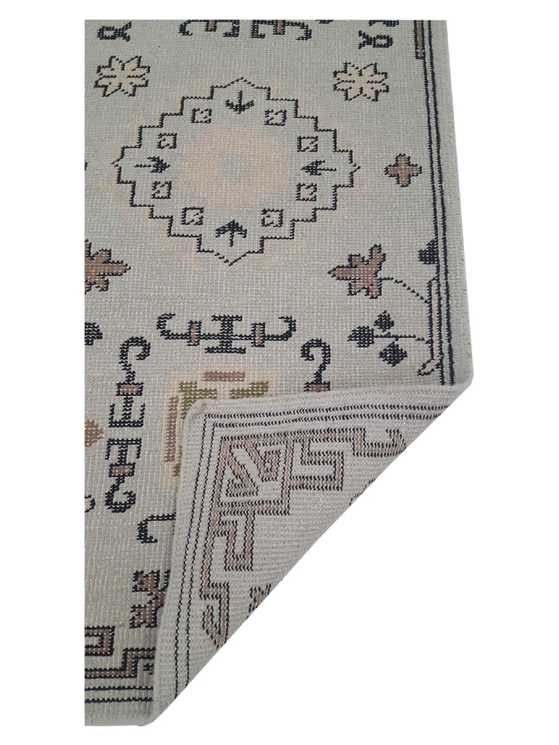 Pacific Vintage Khotan 39691 Beige Grey Vintage Hand Knotted Rug