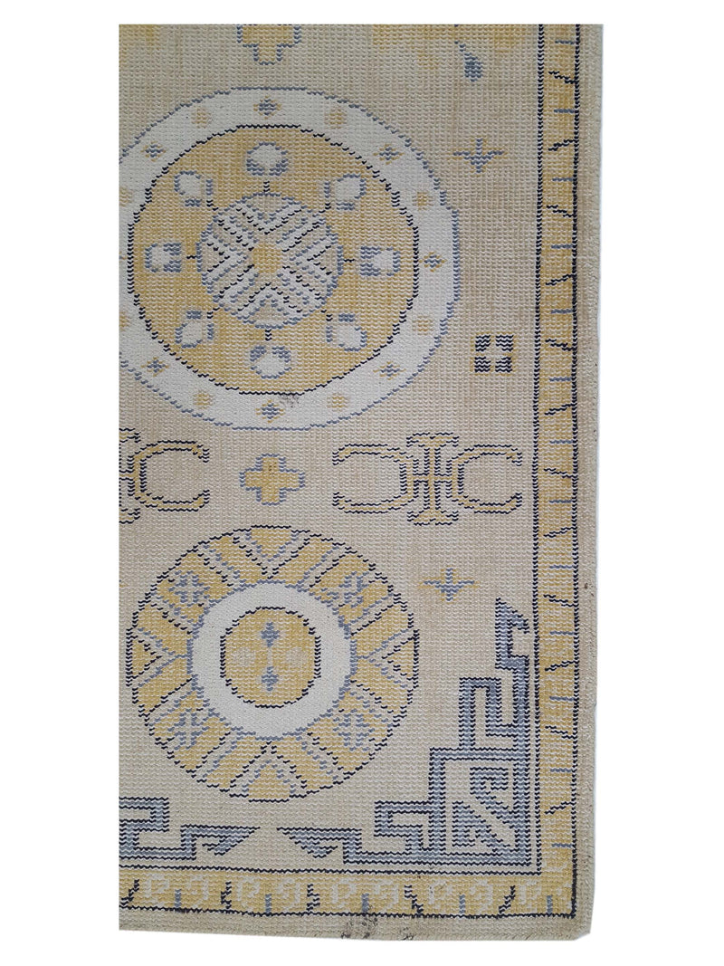 Pacific Vintage Khotan 39701 Beige Gold Vintage Hand Knotted Rug