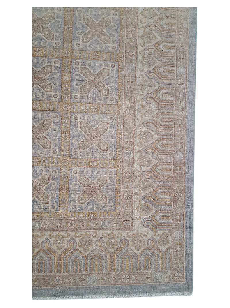 Pacific Ziegler 39807 Grey Ivory Transitional Hand Knotted Rug