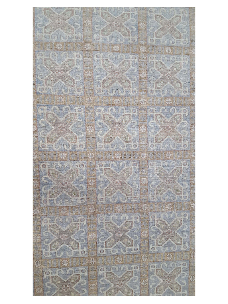 Pacific Ziegler 39807 Grey Ivory Transitional Hand Knotted Rug