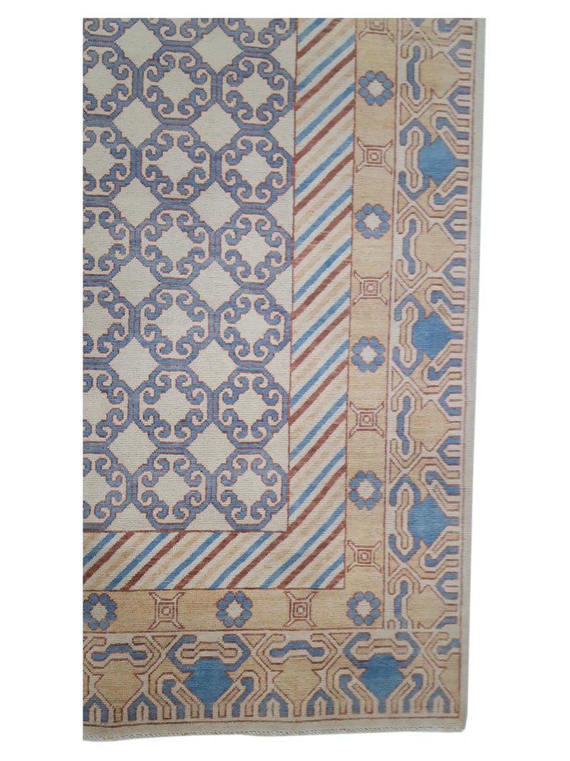 Pacific Khotan 39841 Ivory Peach Transitional Hand Knotted Rug