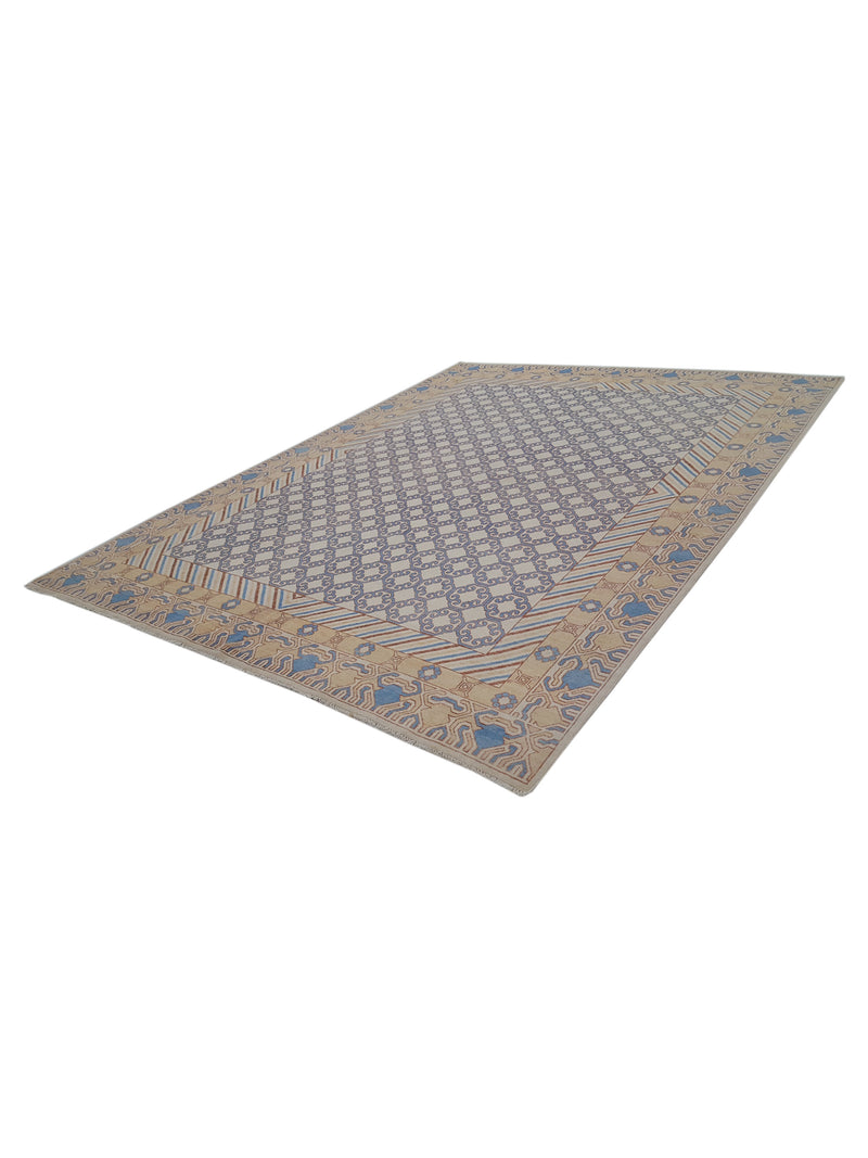 Pacific Khotan 39841 Ivory Peach Transitional Hand Knotted Rug