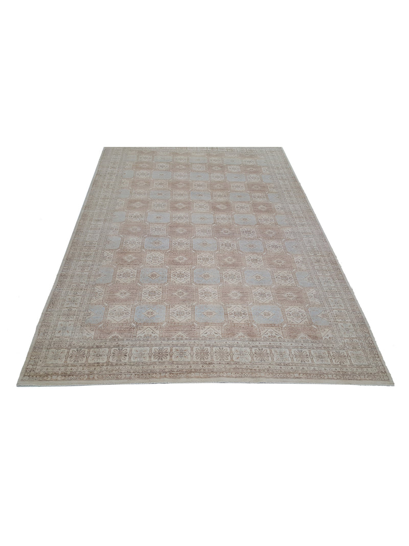 Pacific Khotan 39864 Ivory Baby Blue Transitional Hand Knotted Rug