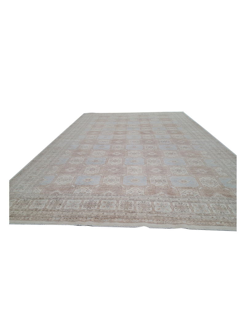 Pacific Khotan 39864 Ivory Baby Blue Transitional Hand Knotted Rug