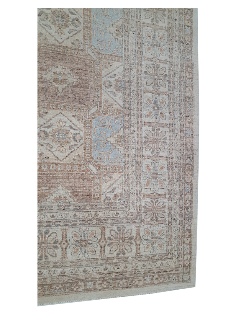 Pacific Khotan 39864 Ivory Baby Blue Transitional Hand Knotted Rug