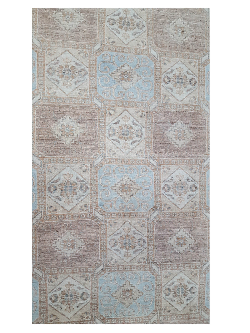 Pacific Khotan 39864 Ivory Baby Blue Transitional Hand Knotted Rug