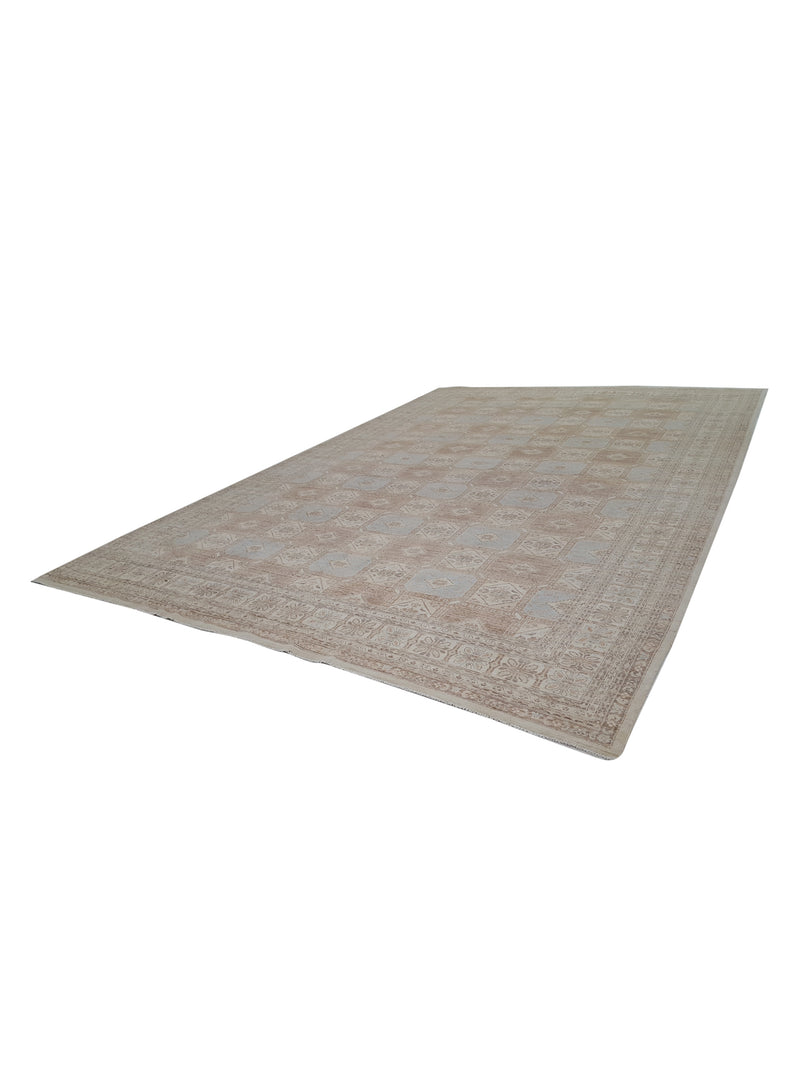 Pacific Khotan 39864 Ivory Baby Blue Transitional Hand Knotted Rug