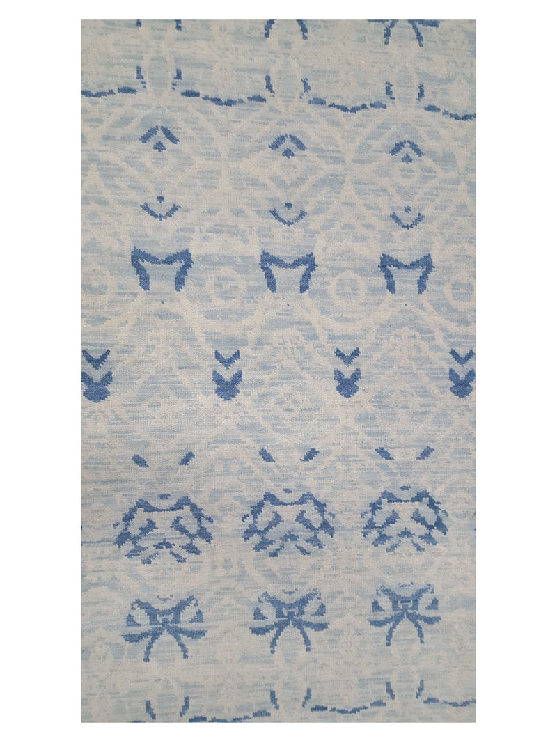 Pacific Arts and Crafts 39894 Blue Ivory Transitional Hand Knotted Rug