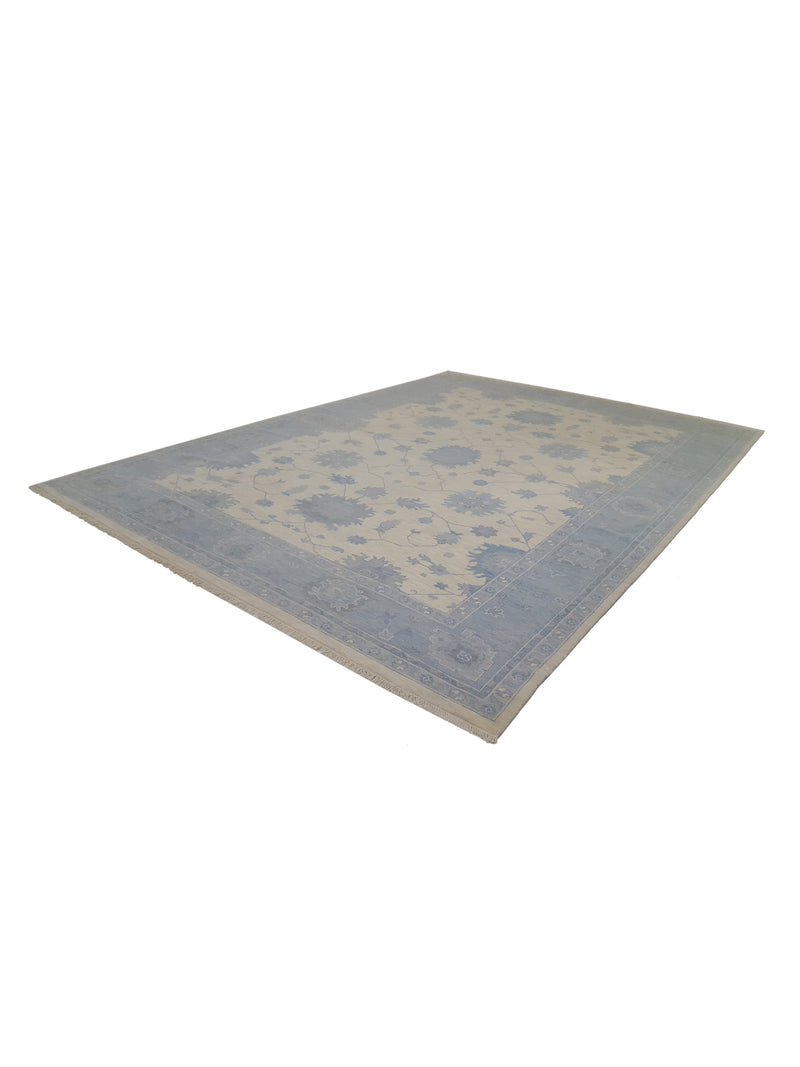 Pacific Angora 39907 Ivory Lt.Grey Traditional Hand Knotted Rug