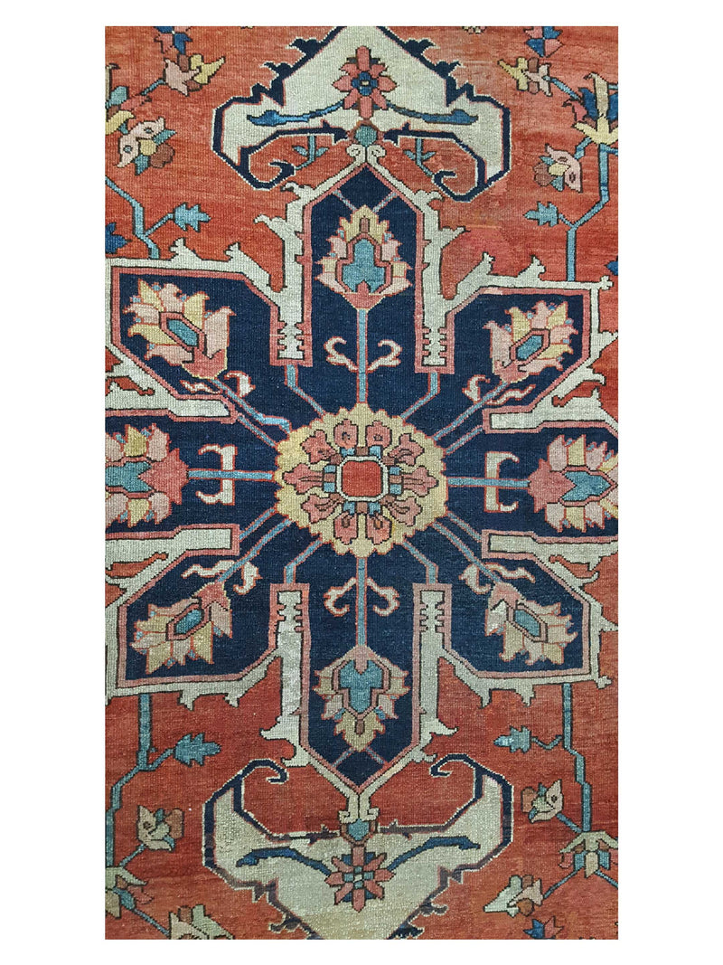 Fasa Antique Serapi 39996 Rust Rust Traditional Antique Rug