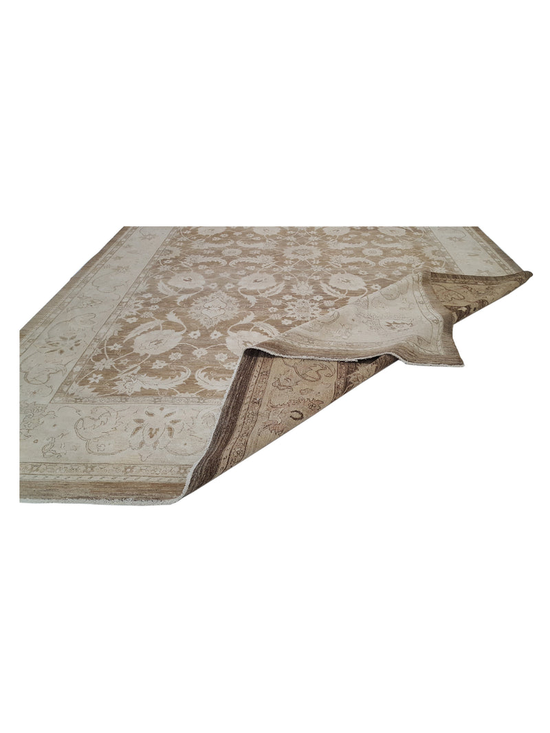 Pacific Ziegler 40055 Brown Gold Transitional Hand Knotted Rug