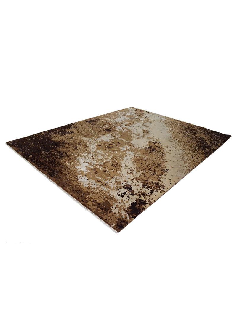 Pacific Galaxy GLY-BGBR Beige Brown Modern Hand Knotted Rug