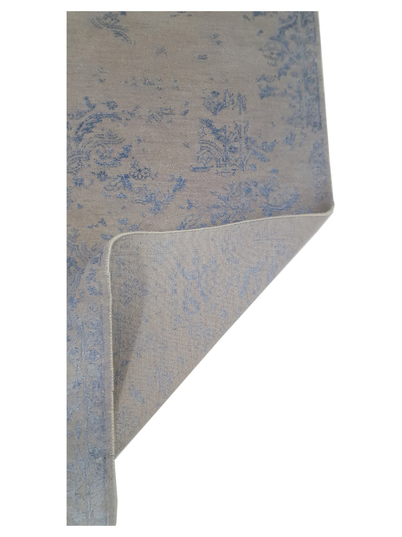Pacific Erase 40103 Beige Silver Modern Hand Knotted Rug