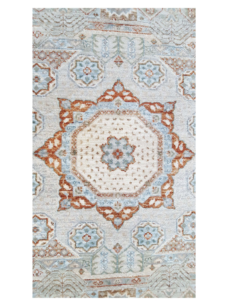 Pacific Mamluk 40116 Beige Rust Traditional Hand Knotted Rug