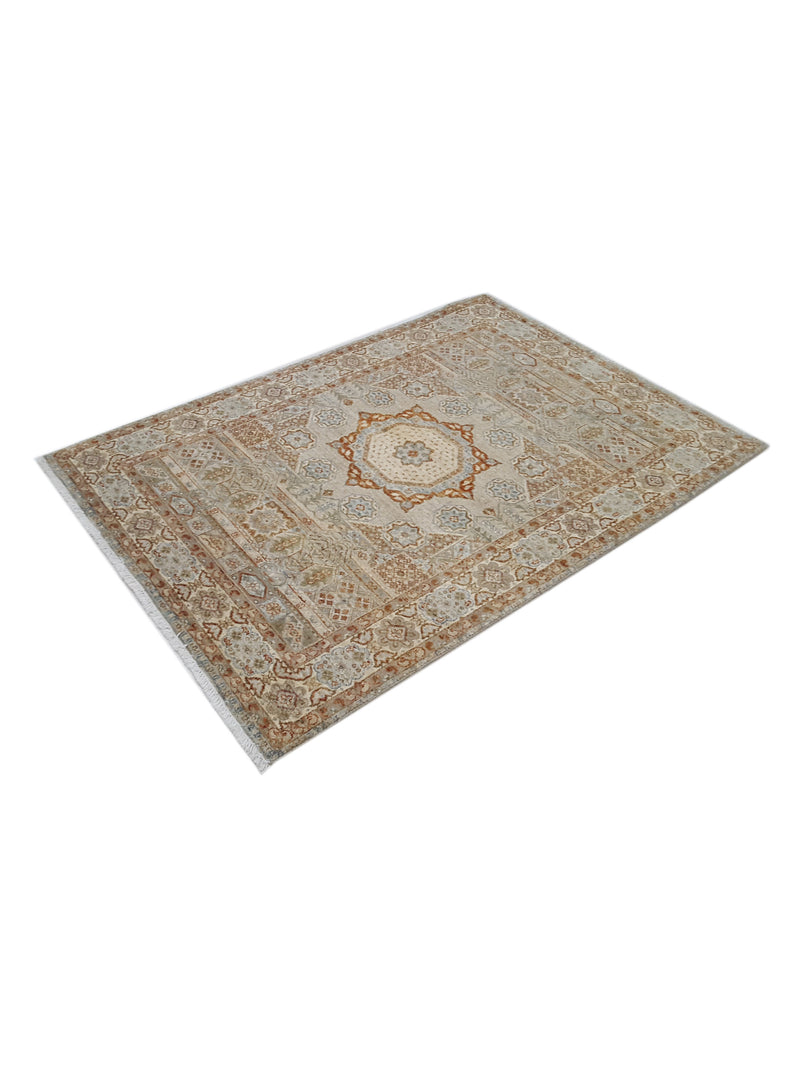 Pacific Mamluk 40116 Beige Rust Traditional Hand Knotted Rug