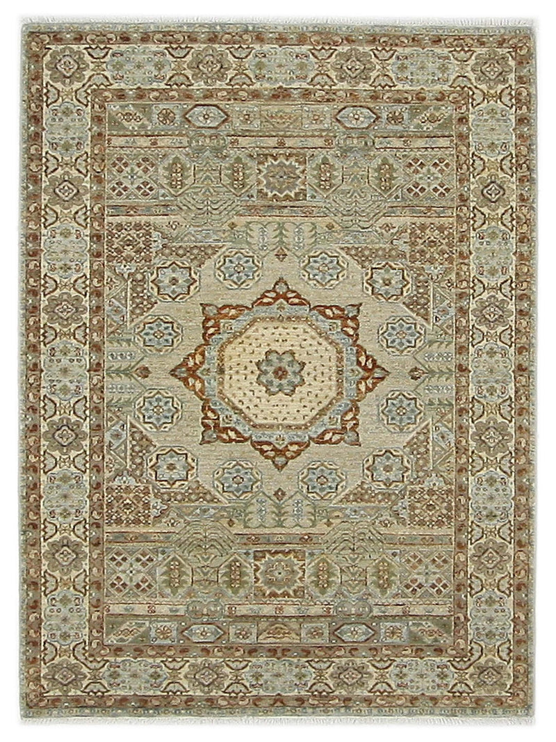 Pacific Mamluk Beige Rust Traditional