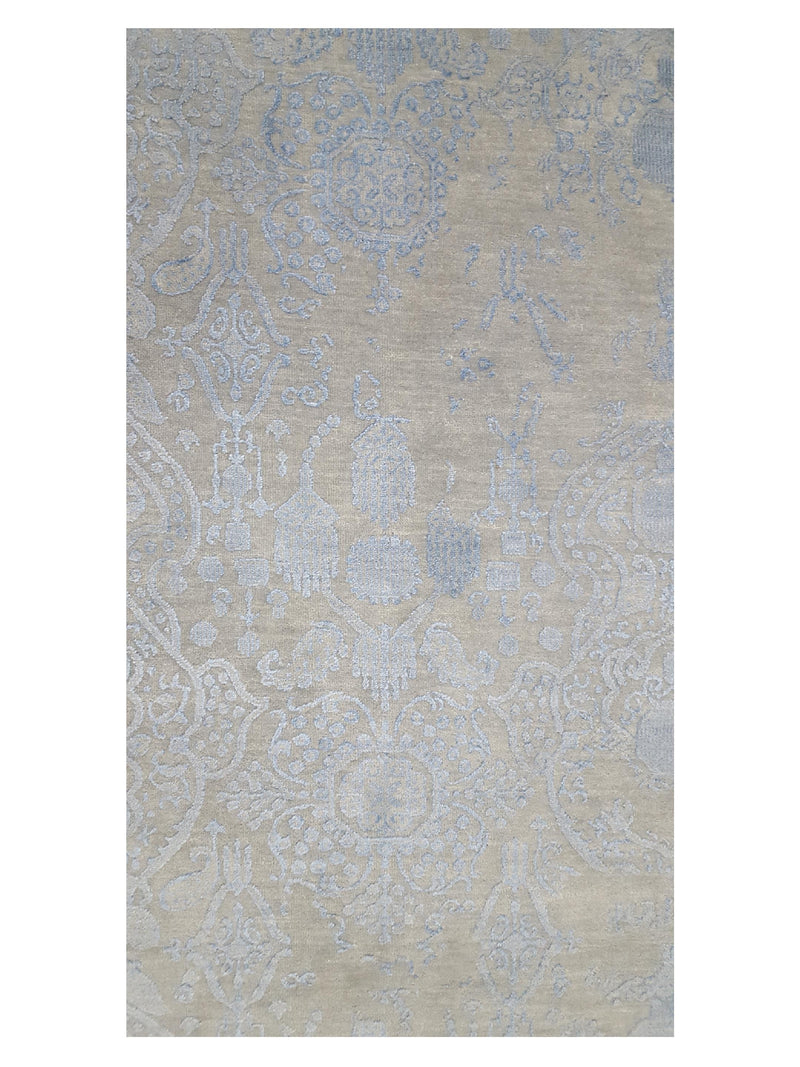 Pacific Erase 40119 Grey Blue Modern Hand Knotted Rug