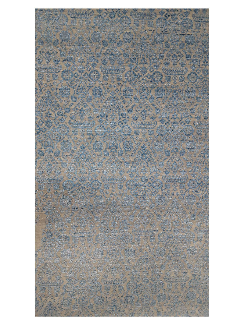 Pacific Erase 40213 Grey Blue Modern Hand Knotted Rug