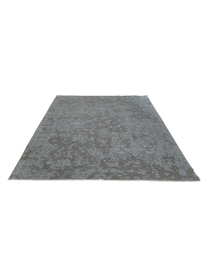 Pacific Erase 40222 Grey Silver Modern Hand Knotted Rug