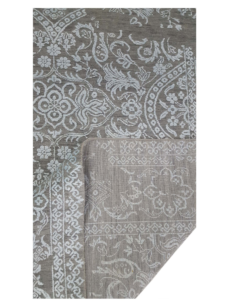 Pacific Erase 40222 Grey Silver Modern Hand Knotted Rug