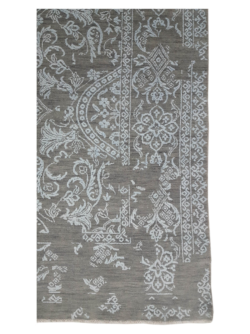 Pacific Erase 40222 Grey Silver Modern Hand Knotted Rug