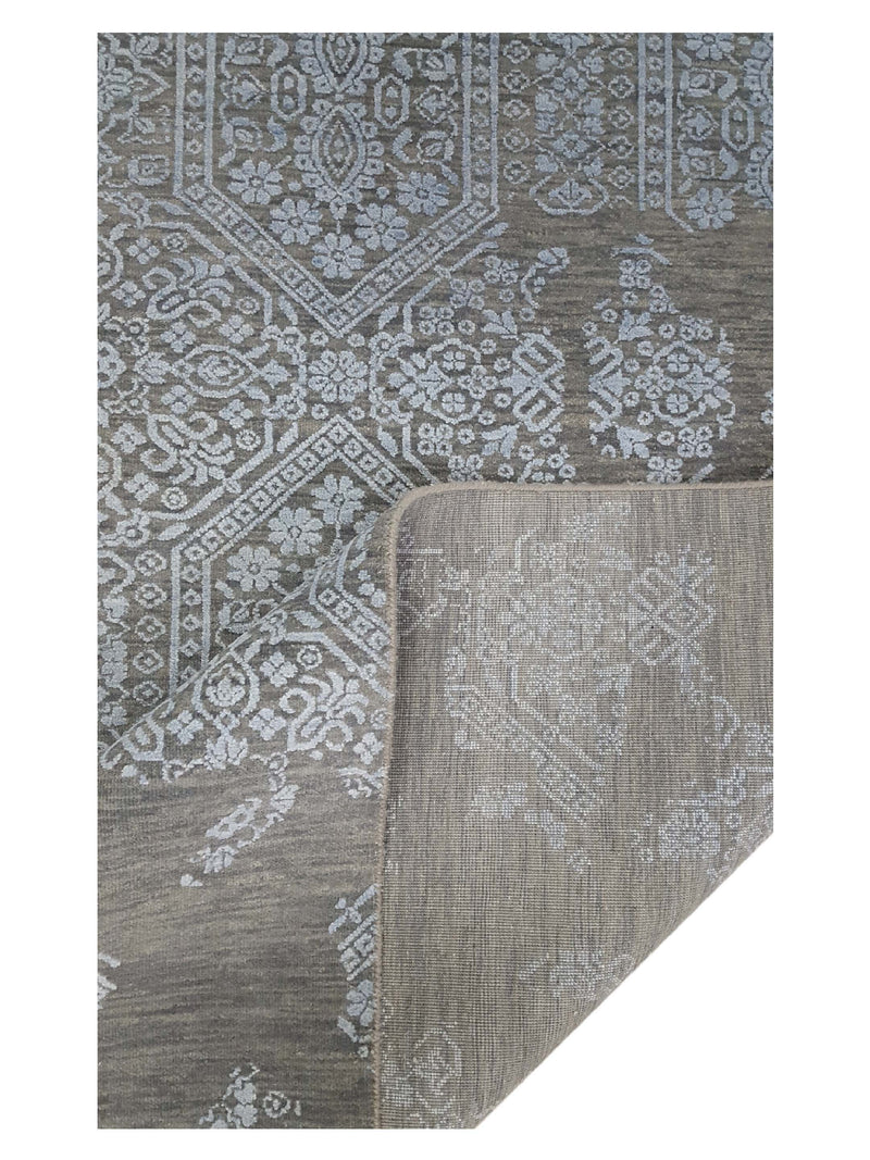 Pacific Erase 40232 Grey Silver Modern Hand Knotted Rug