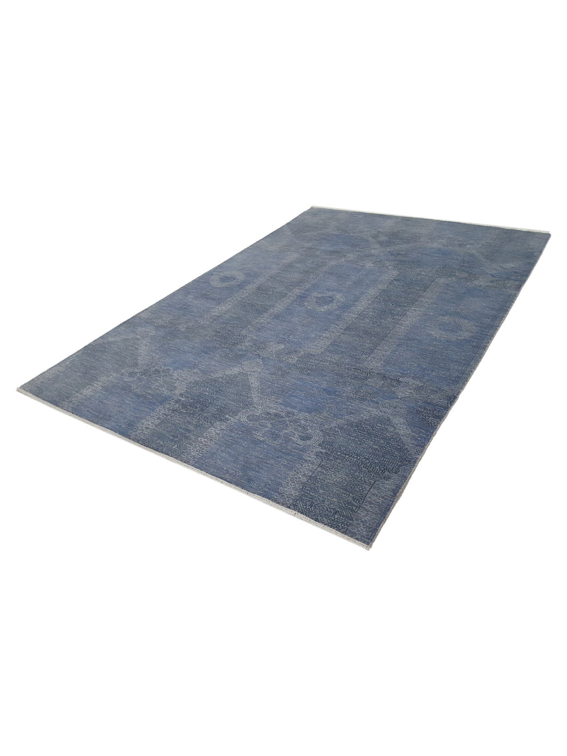 Pacific Jewel 40324 Blue Beige Transitional Hand Knotted Rug