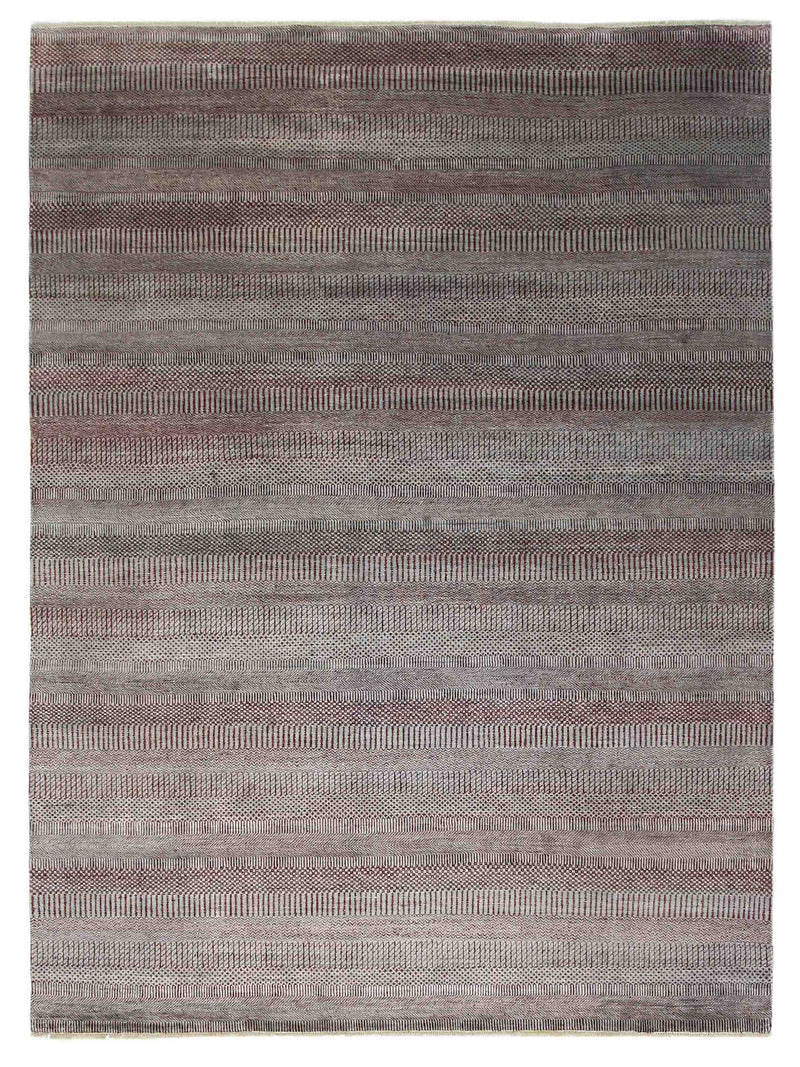 Pacific Sari Silk Grey Burgundy Transitional