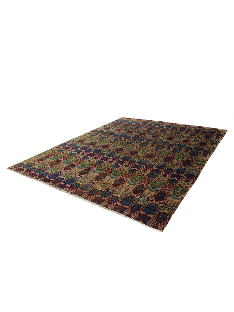 Pacific Sari Silk 40378 Multi Multi Transitional Hand Knotted Rug