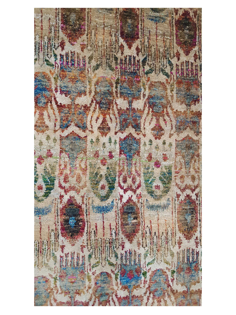 Pacific Sari Silk 40381 Multi Multi Transitional Hand Knotted Rug