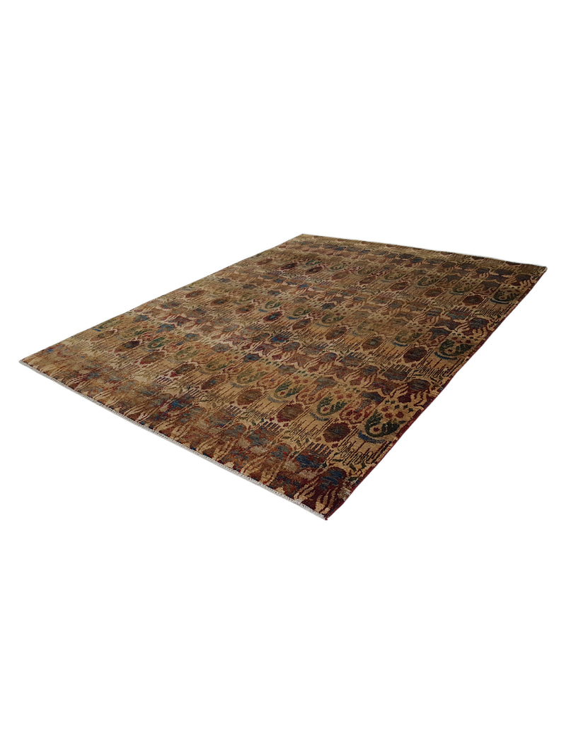 Pacific Sari Silk 40381 Multi Multi Transitional Hand Knotted Rug